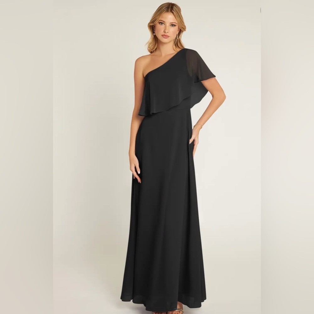 Azazie Lizzy Bridesmaid Dress Black